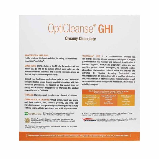 OptiCleanse GHI, Xymogen